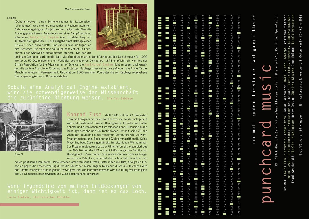 Punchcardmusic Programmheft Pic
